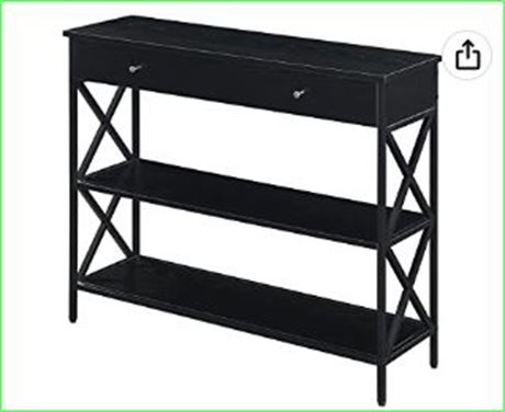 Convenience Concepts Tuscan 1 drawer Console Table, Black
