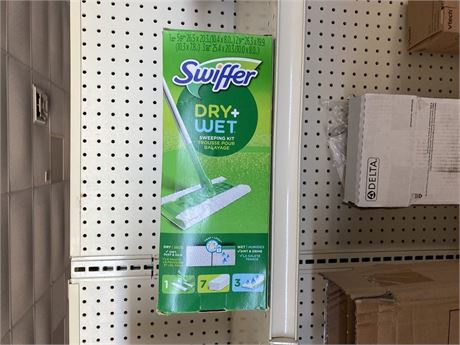 Swiffer Dry + Wet sweepign Kit, incl 1 swiffer , 7 pads and 3 wet mops