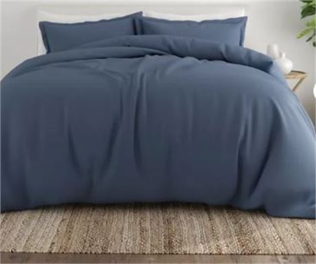 iEnjoy Full/Queen Duvet Comforter, Navy blue
