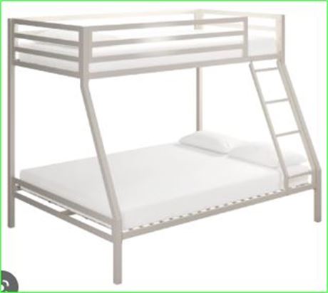 Mainstays Premium Twin over Full Metal Bunk Bed, Off White