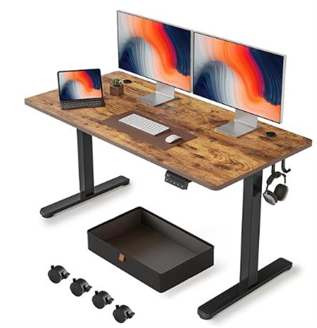 Fezibio Height Adj. Eletric Standing Desk, 55x24