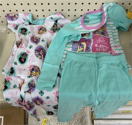 (2) Disney Princess Shirt and Pant Set, 18 mo