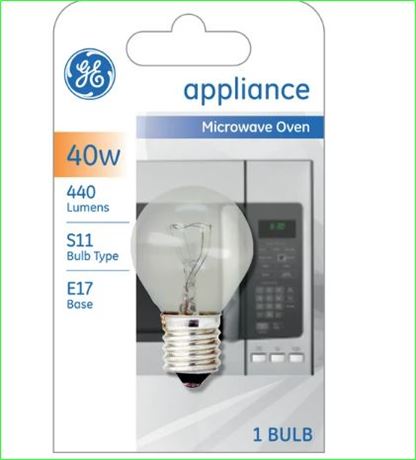GE Appliance Incandescent Light Bulb, 40 Watt, S11 Light Bulb, 1pk