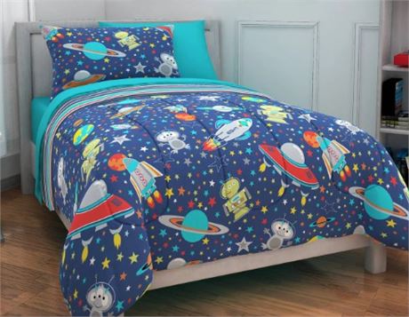 Mainstay Kids Outerspace Planets Spaceships 2 piece comforter set, twin