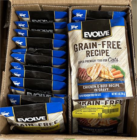 Case of 24 Evolve Grain Free Cat food