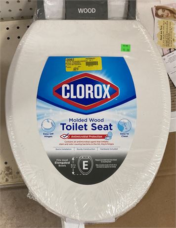Clorox Molded Wood Toilet seat, Elongated