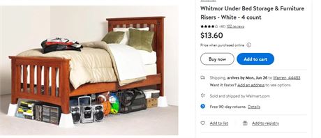 Whitmor Bed Risers
