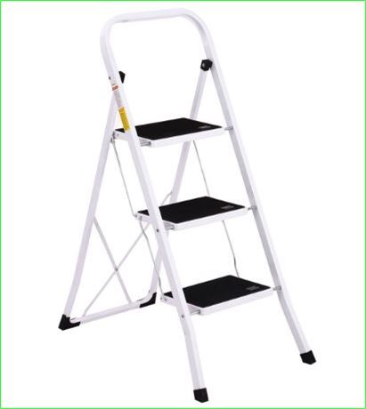Ollieroo Steel Folding 3 Step Ladder Step Stool