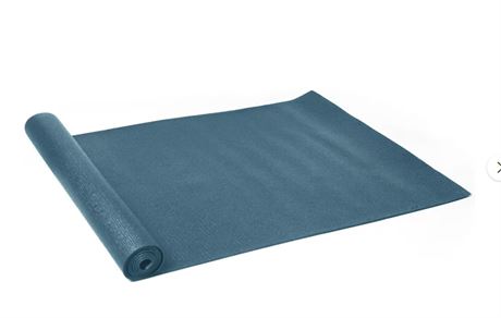 Athletic Works PVC Yoga Mat, 3mm, Real Teal, 68inx24in, Non Slip, Cushioning for