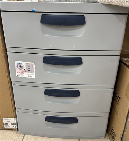 Sterilite 4 drawer Storage Unit, Gray