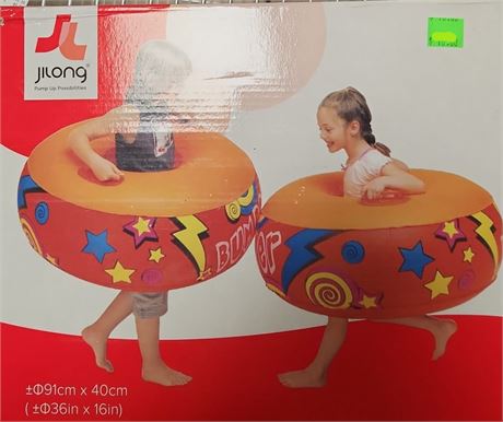 Kids inflatable bumper donuts.