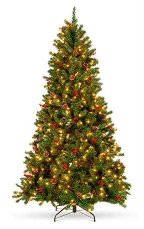Best Choice Products 6ft Pre-Lit Pre-Decorated Holiday Spruce Christmas Tree w/