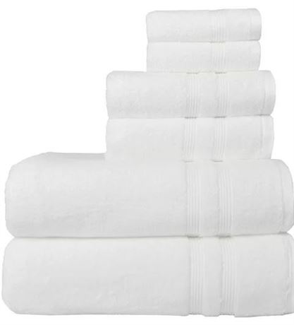 Mainstays 6 pack Performance Towels, White