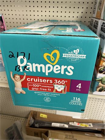 Pampers Cruiser 360 Size 4 diapers, 116 ct