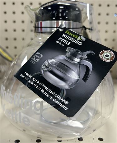 Stovetop Glass Whistling Kettle, 48 oz