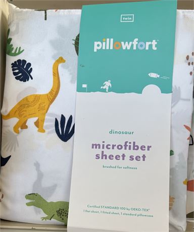 Pillowfort Dinosaur Sheet Set, Twin