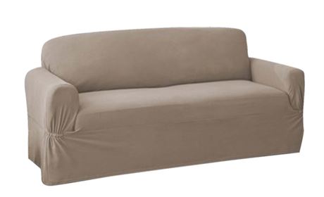 Mainstays Loveseat Slipcover, fits 58 inch to 73 inch, tan