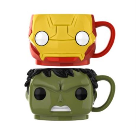 Marvel Hulk and Iron Man Ceramic Mugs