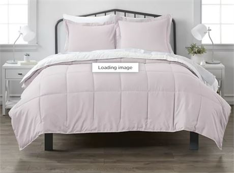 Home Collection Premium Down Alternative Comforter set, Pink, Full/Queen