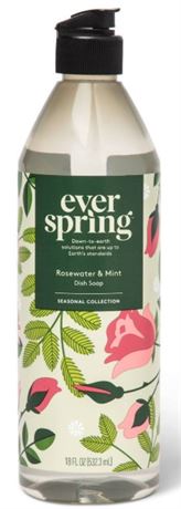 Ever Spring Rosewater & mint dish soap 18 fl oz