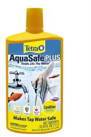 Tetra   AquaSafe Plus Aquarium Water Conditioner & Dechlorinator, 33.8 oz