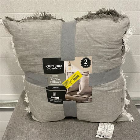 Better Homes & Gardens 2pack pillows, gray