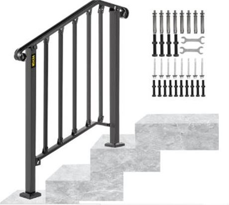 VEVOR Handrails for Outdoor Steps, Fits 2-3