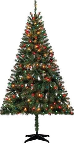 Holiday Time Pre-Lit 6.5' Madison Pine-multicolor