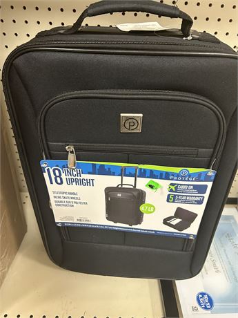 Protégé 18 inch Upright Suitcase, Black
