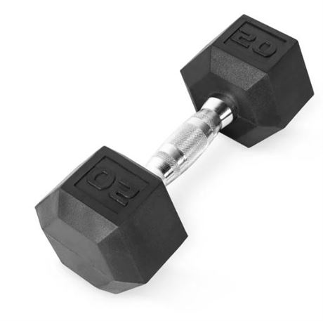 Pair of (TWO) 20 lb Coated Dumbells