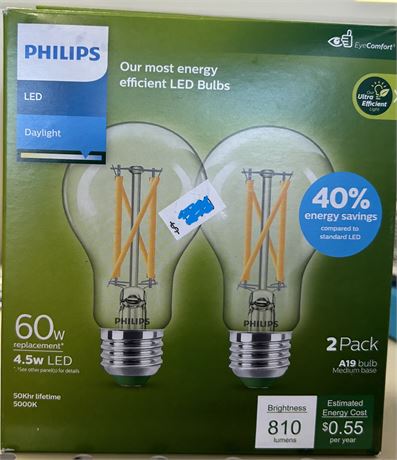 2-pack Philips LED Daylight Bulbs