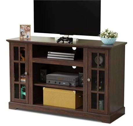 LGHM MODERN FARMHOUSE TV STAND, BROWN, Tv's up to 55"
