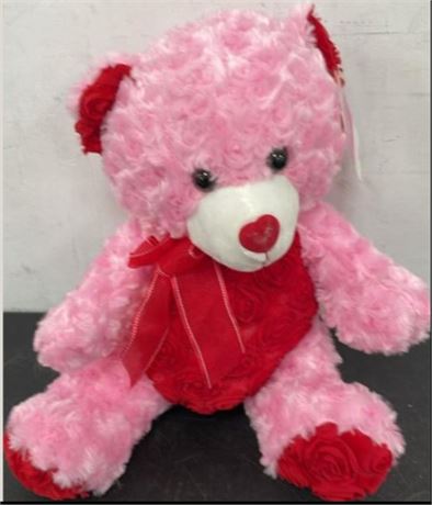 Way To Celebrate Plush Pink/Red Teddy Bear