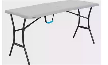 Lifetime 5 foot folding table, gray