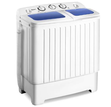 Costway Portable Mini Compact Twin Tub 16.7lb Washing Machine Washer Spin Dryer