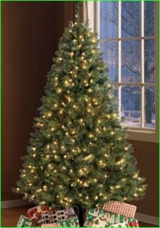 Holiday Time 6.5Ft Arlington Tree with 300 Clear Incandescent Mini Lights