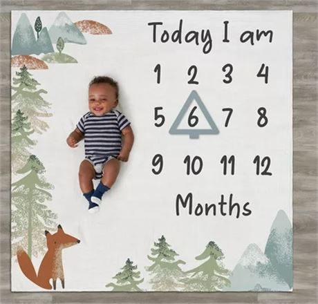 Modern Moments Monthly Milestone Blanket and frame set