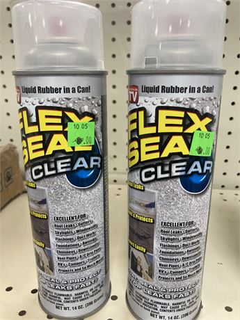 Lot of (two) Flex Seal clear