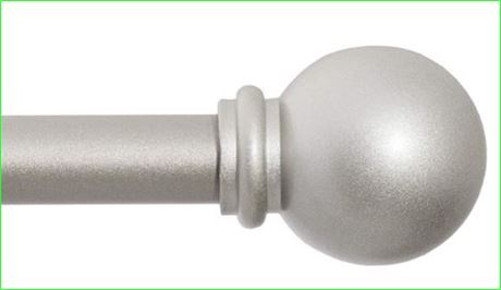 Kenney Chelsea  Standard Decorative Curtain Rod, Brushed Nickel