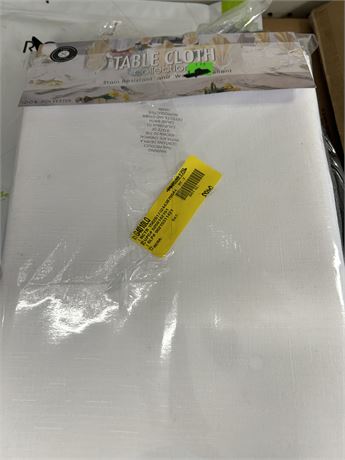 Chef Central 100% Polyester Table Cloth, White, 52"x70"