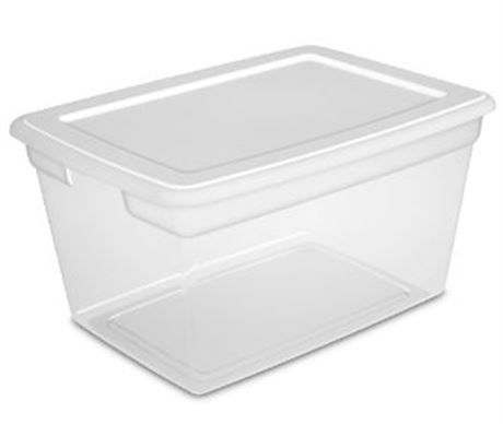 Case of (EIGHT) Sterilite 1847 58 quart Storage Boxes
