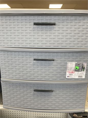 Sterilite 3 drawer Weave Storage, gray