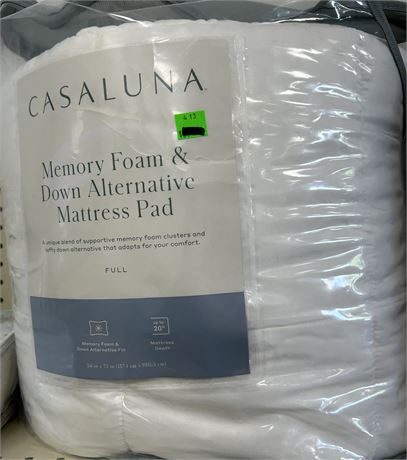 Casaluna Memory Foam & Down Alternative Mattress Pad, Full