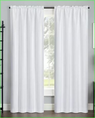 (2) Eclipse Kendall Solid Blackout Panels, White, 42 x 63