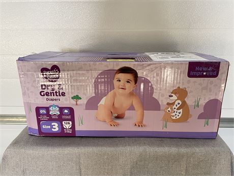 Parents Choice Dry & Gentle Diapers Size 3 - Club 126 Count