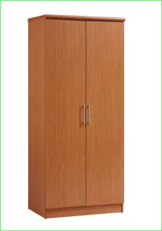 Hodedah 2-Door Wardrobe with 4-Shelves, Cherry