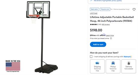Lifetime Portable Basketball system with 46in Shatterproof Fusion Backboard
