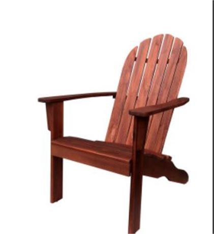 Mainstays Wood Outdoor Adirondack Chair, Dark Brown