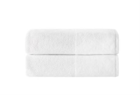 Enchante House 100% Turkish Cotton Bath towel set, 2 pack, white