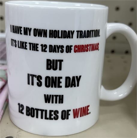 12 bottle of wine mug
